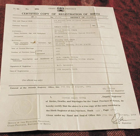Obama Kenyan Birth Certificate